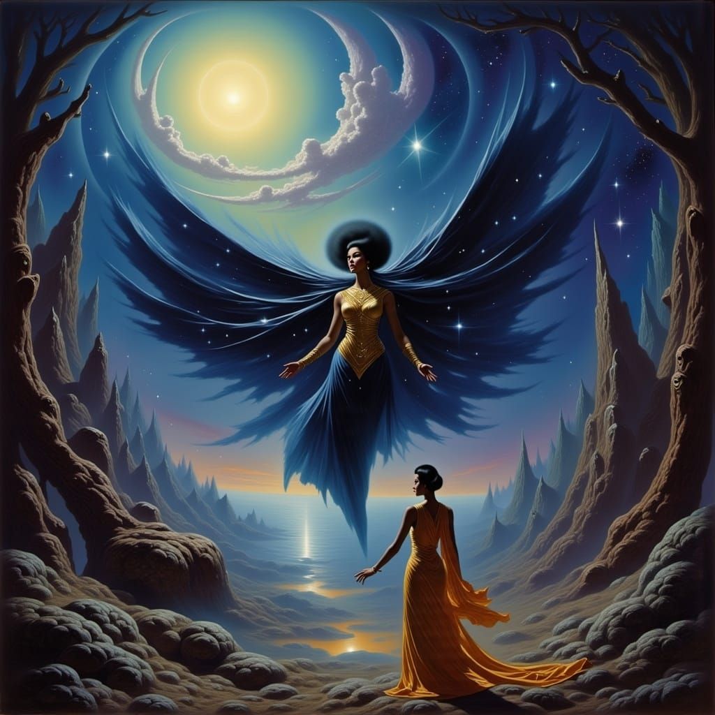 Through the sleepless night, hearts once cold, now filled

Their greed becomes the ghosts that whisper near
In a dreamscape swirling, truth...