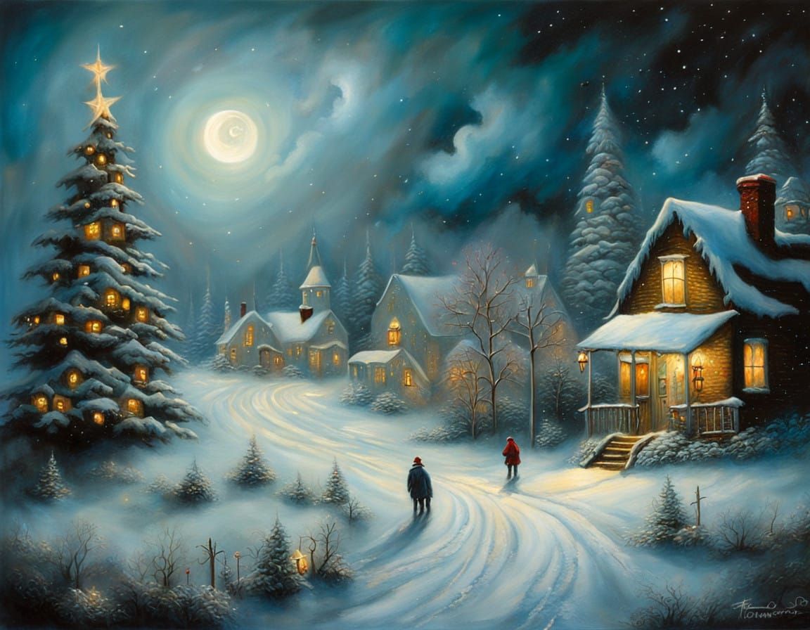 Christmas Eve Nightscape  by @Eee17