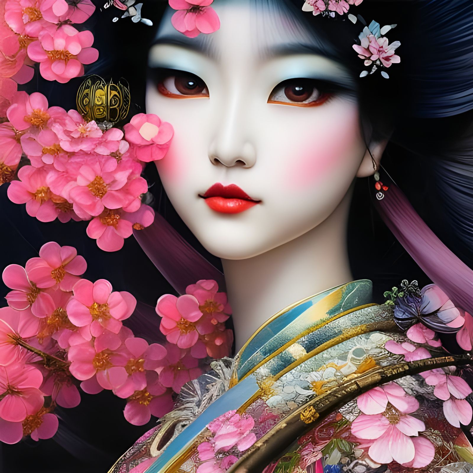 Beautiful Geisha - AI Generated Artwork - NightCafe Creator