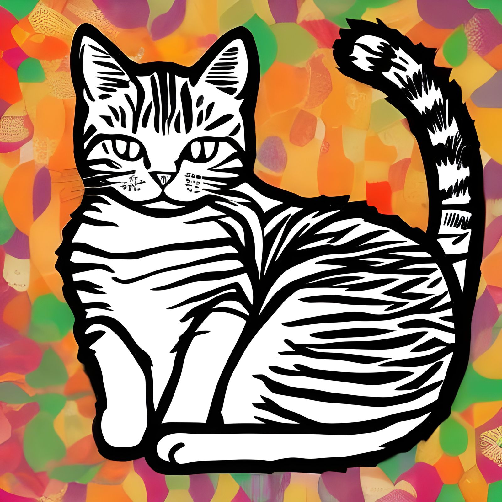 <lora:Counter-Balance DS8:1.0> cat, contrasting patterns