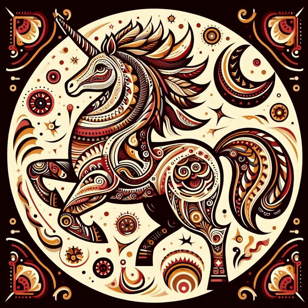 Indigenous Art Unicorn
