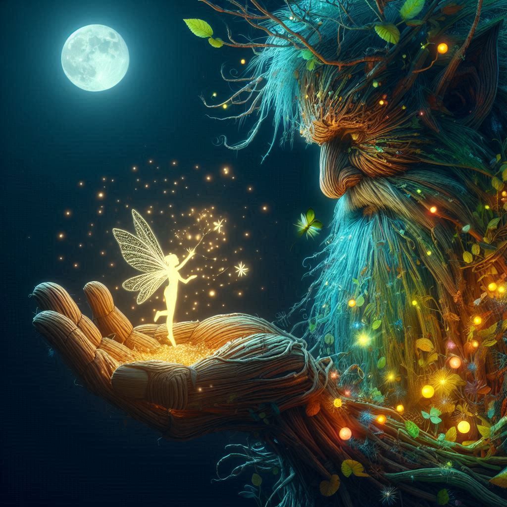 Forest man and fairy.