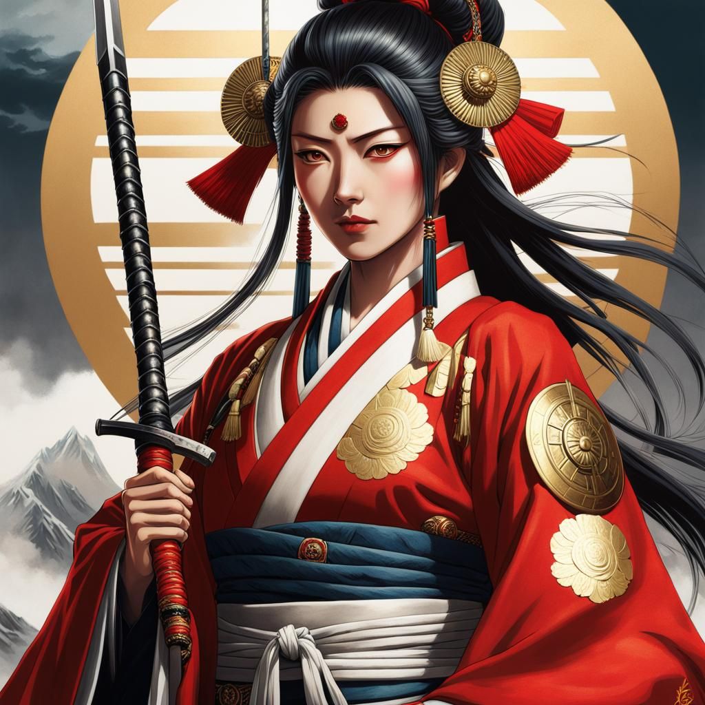 Tomoe Gozen 巴御前:, the legendary female warrior - AI Generated Artwork ...