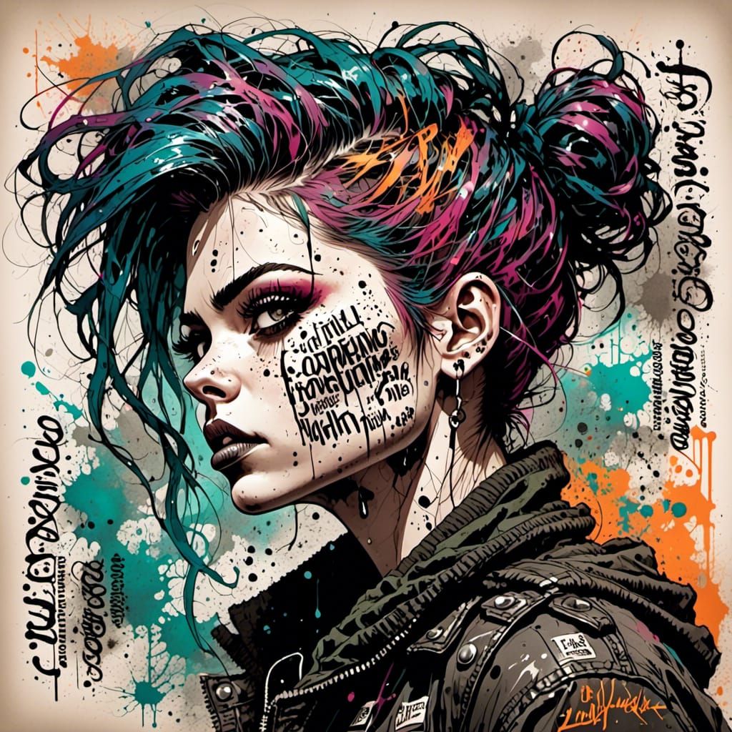 <lora:SuperHyperrealism:1.0> <lora:ExB Lettering:1.2> <lora:Unreal InkArchive XL:0.7> calligraphic ink lettering :: Extremely detailed portr...