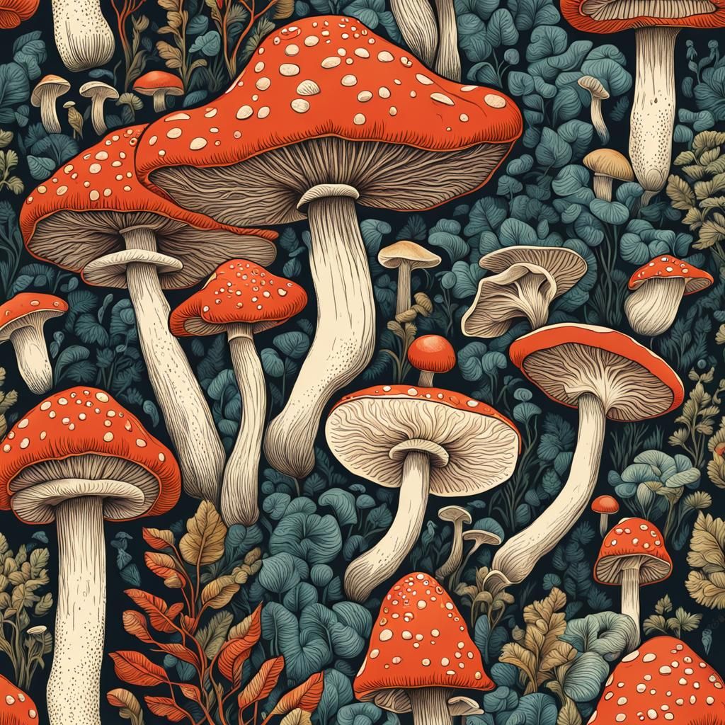 mushrooms - AI Generated Artwork - NightCafe Creator