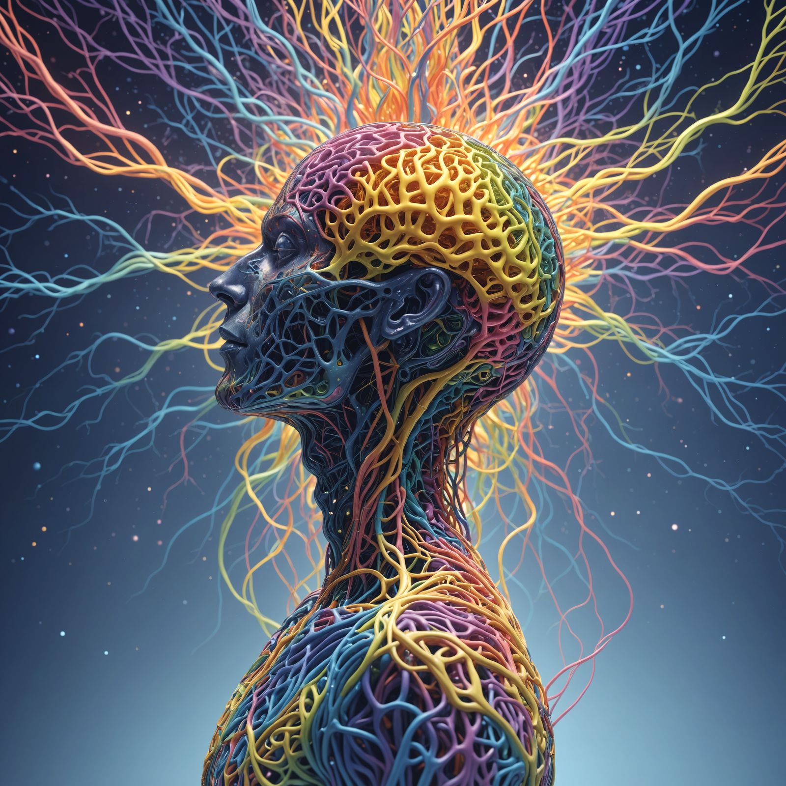 psychedelic artwork depicting the self as the as the body be...