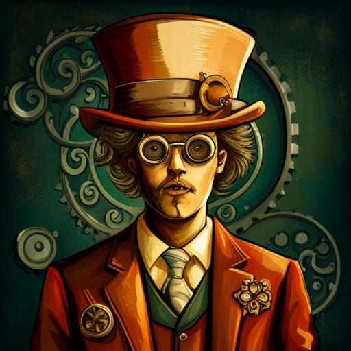 Mad steampunk scientist - AI Generated Artwork - NightCafe Creator