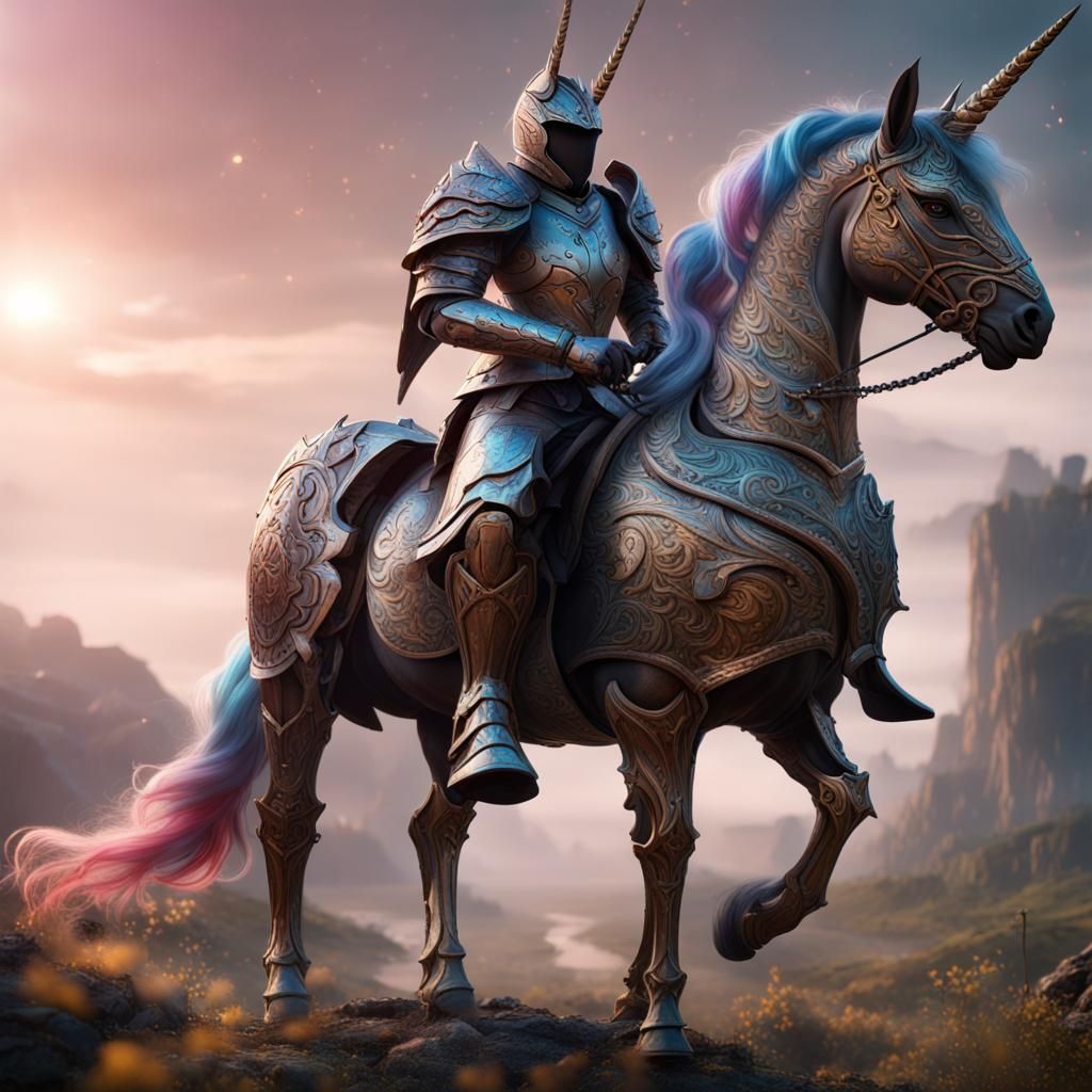 Unicorn and rider - AI Generated Artwork - NightCafe Creator