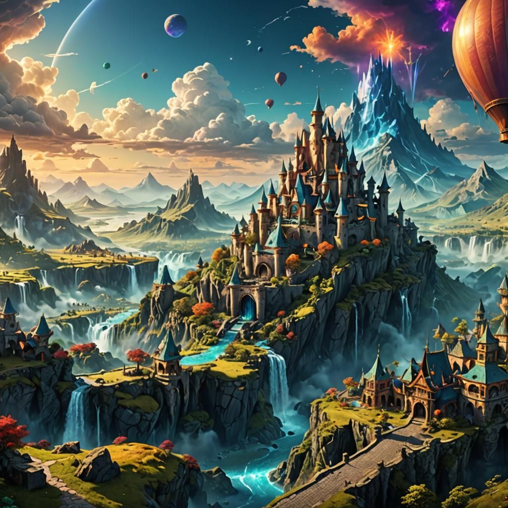Epic over the top fantasy design of the the most beautiful f...