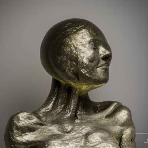 An sculpture from an artist of a distant future in another g...