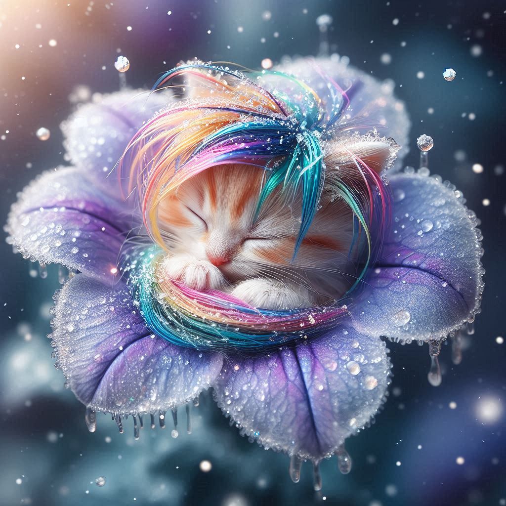 Soft kitty, warm kitty, little ball of fur! Happy kitty, sle...