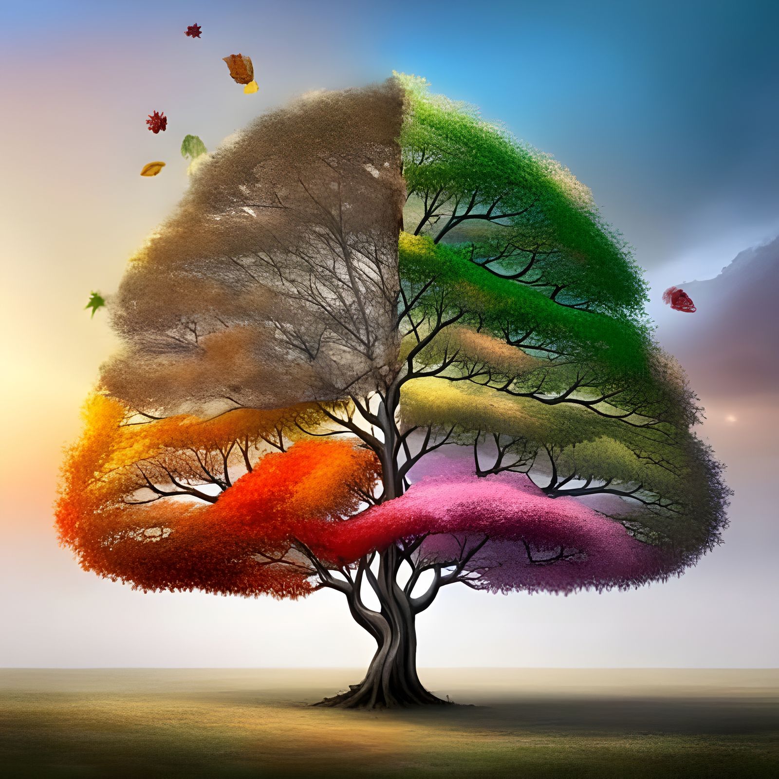 The Four Seasons Tree  by @-Speckled-