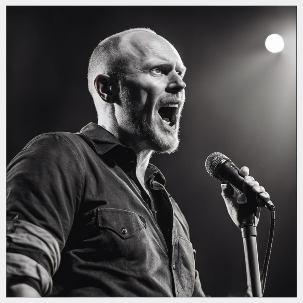 ultra realistic photo of bill burr on stage with microphone - AI ...