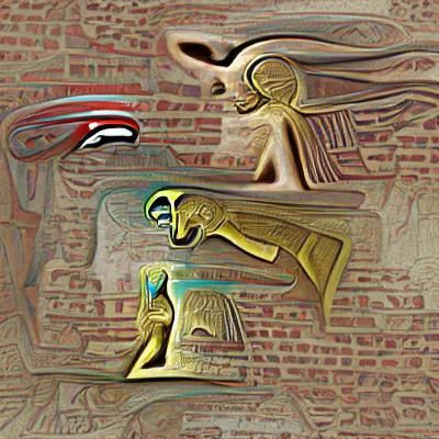 Two Ancient Egyptian Deities Present Themselves Transcending