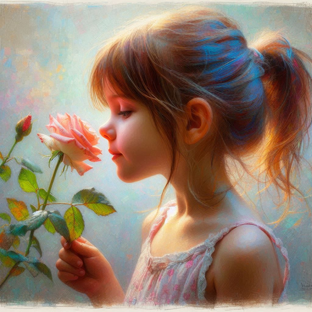 Girl with Rose 3
