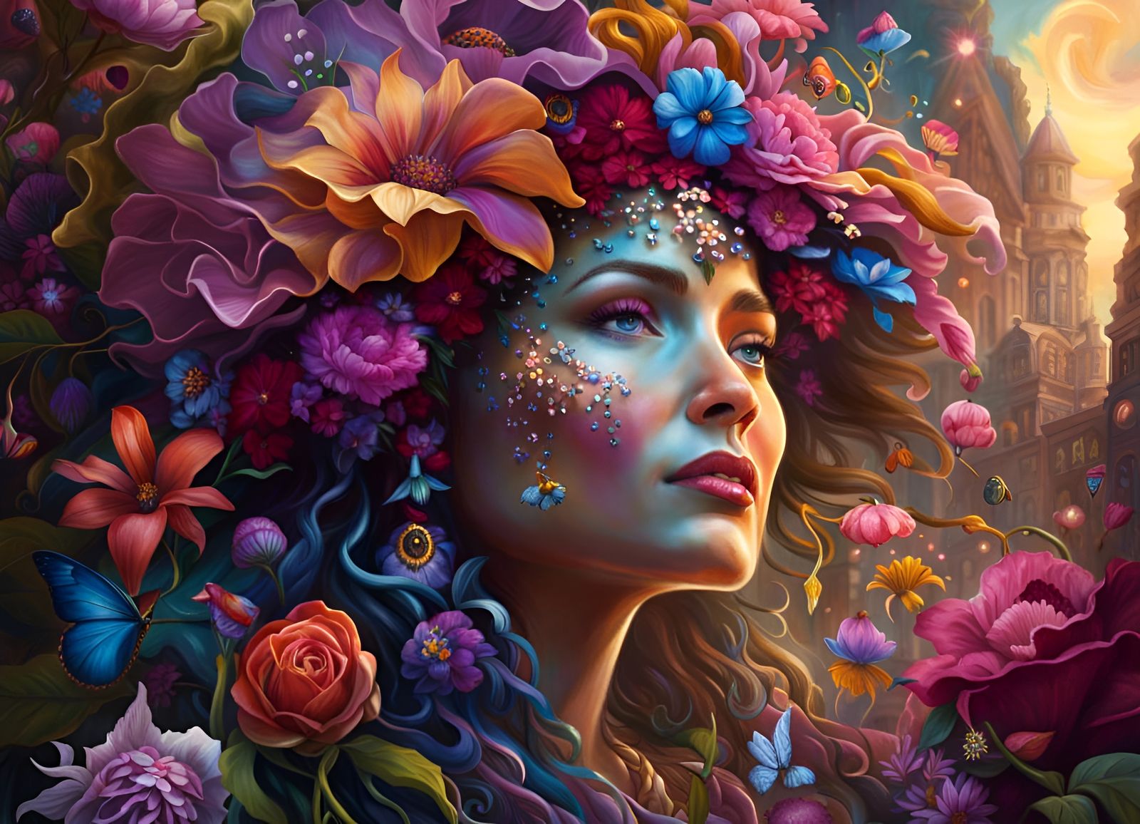 Mystical Flower Woman  by @Mavrik