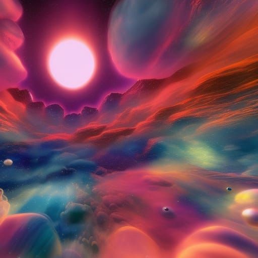 Beautiful crystal in space AI Generated Artwork NightCafe