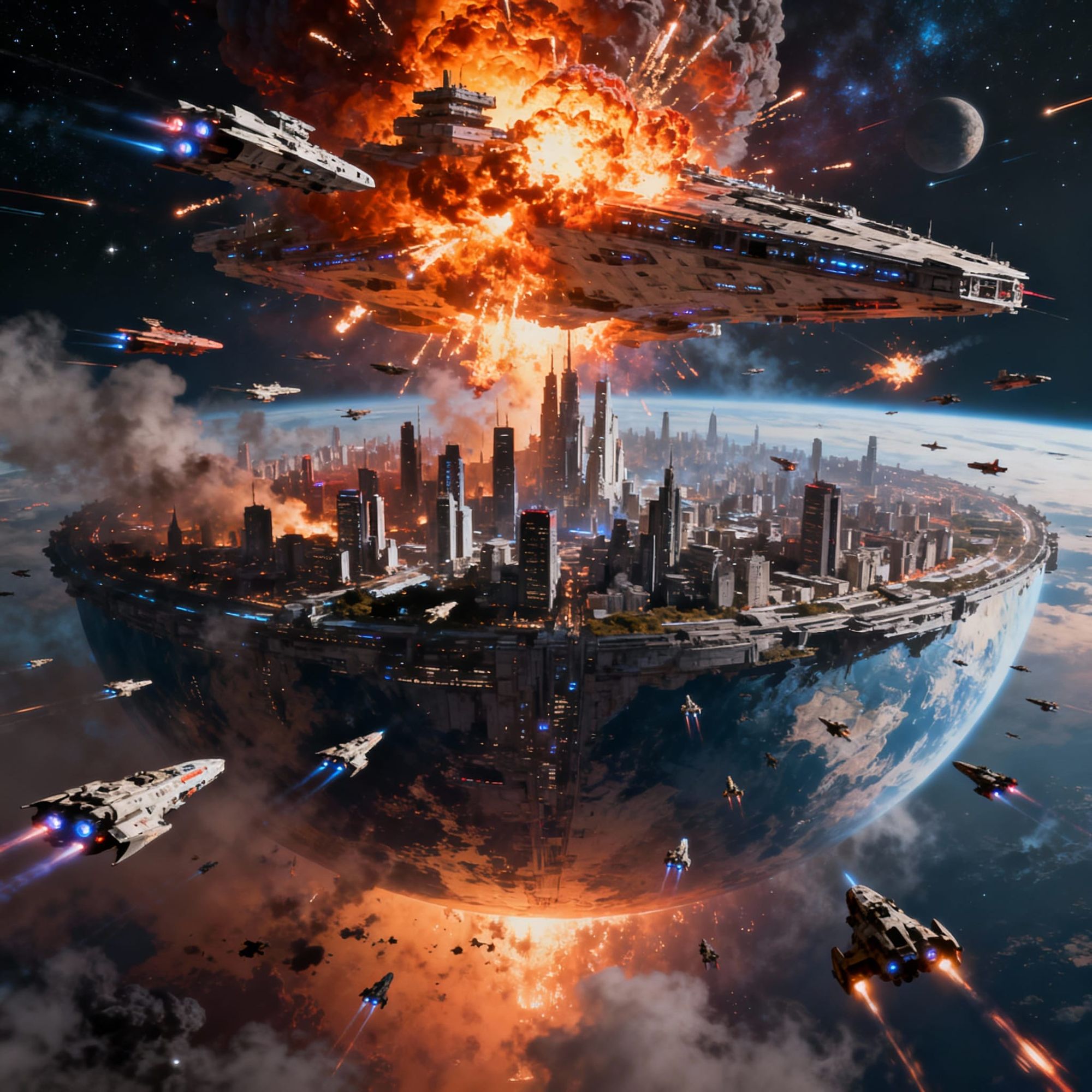 City under attack from space
