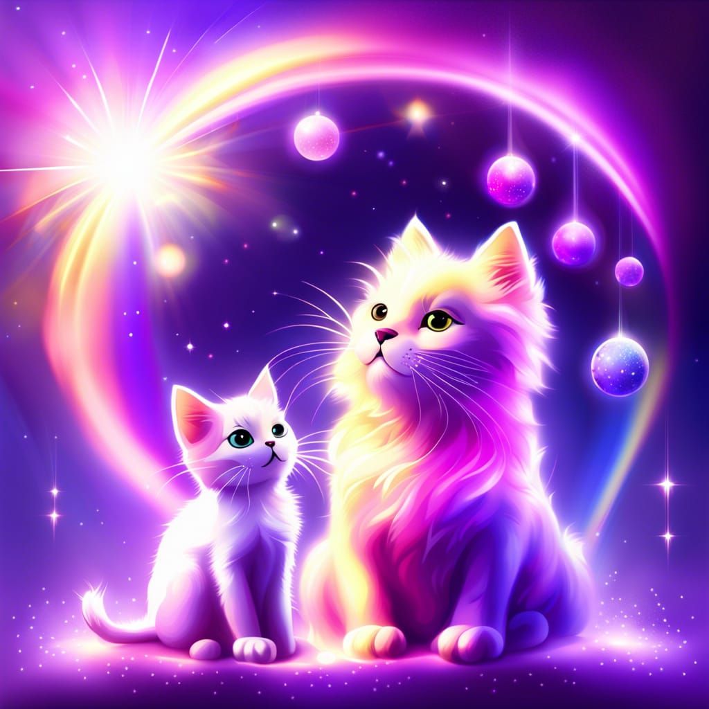 kitties in space? - AI Generated Artwork - NightCafe Creator