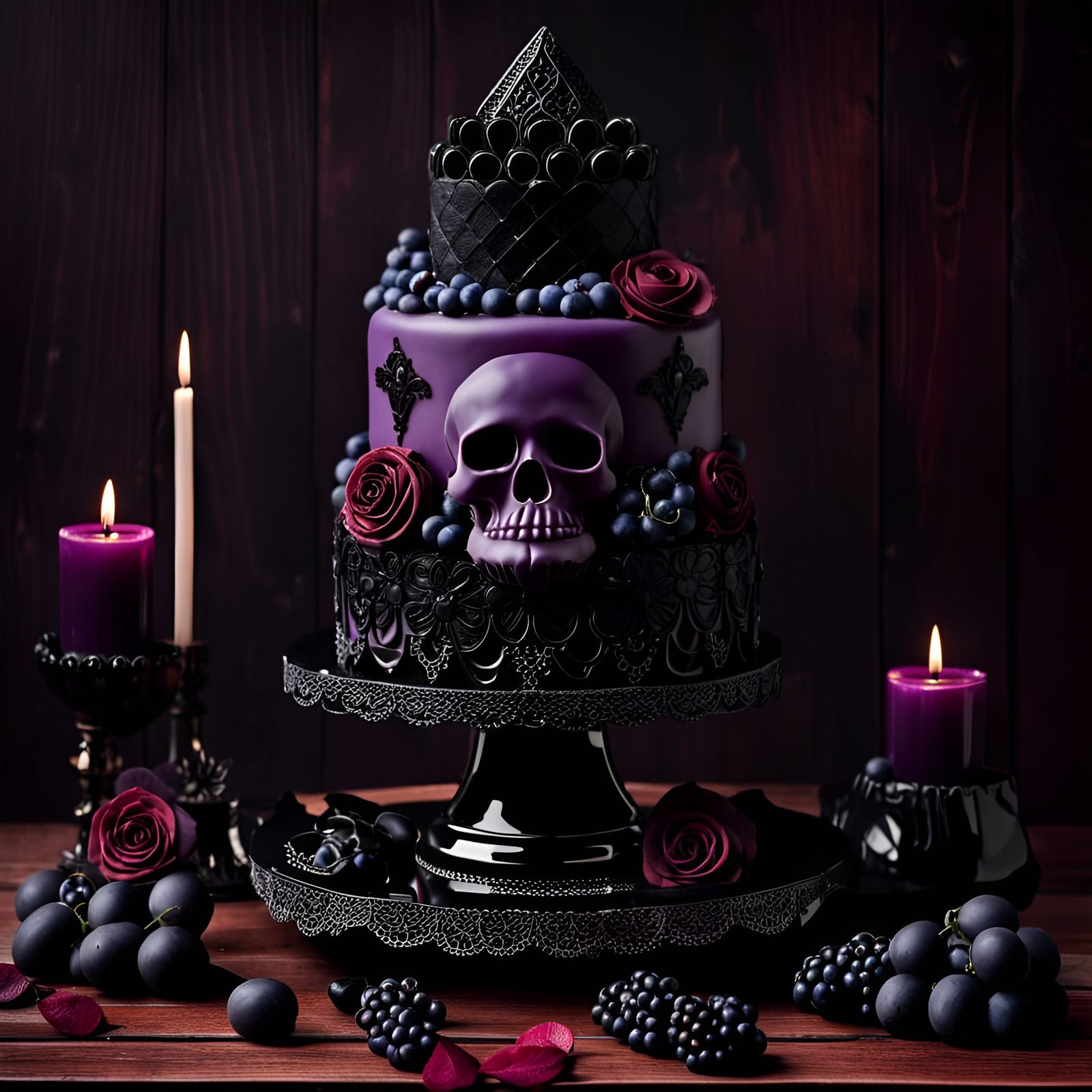 Purple yummy goth cake  by @Persian Digital Art