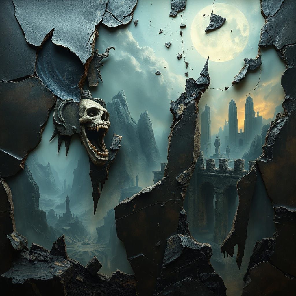 Ethereal Dreamscape: A Haunting, Sci-Fi Realm in Meticulousl...