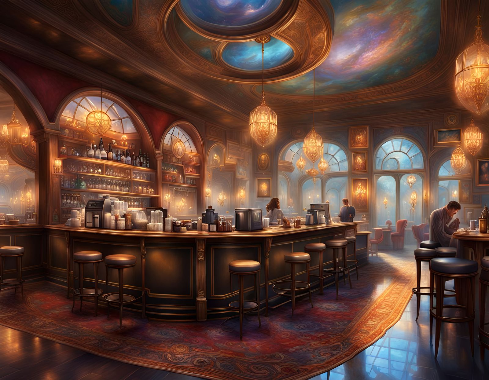 A Coffee Bar - AI Generated Artwork - NightCafe Creator