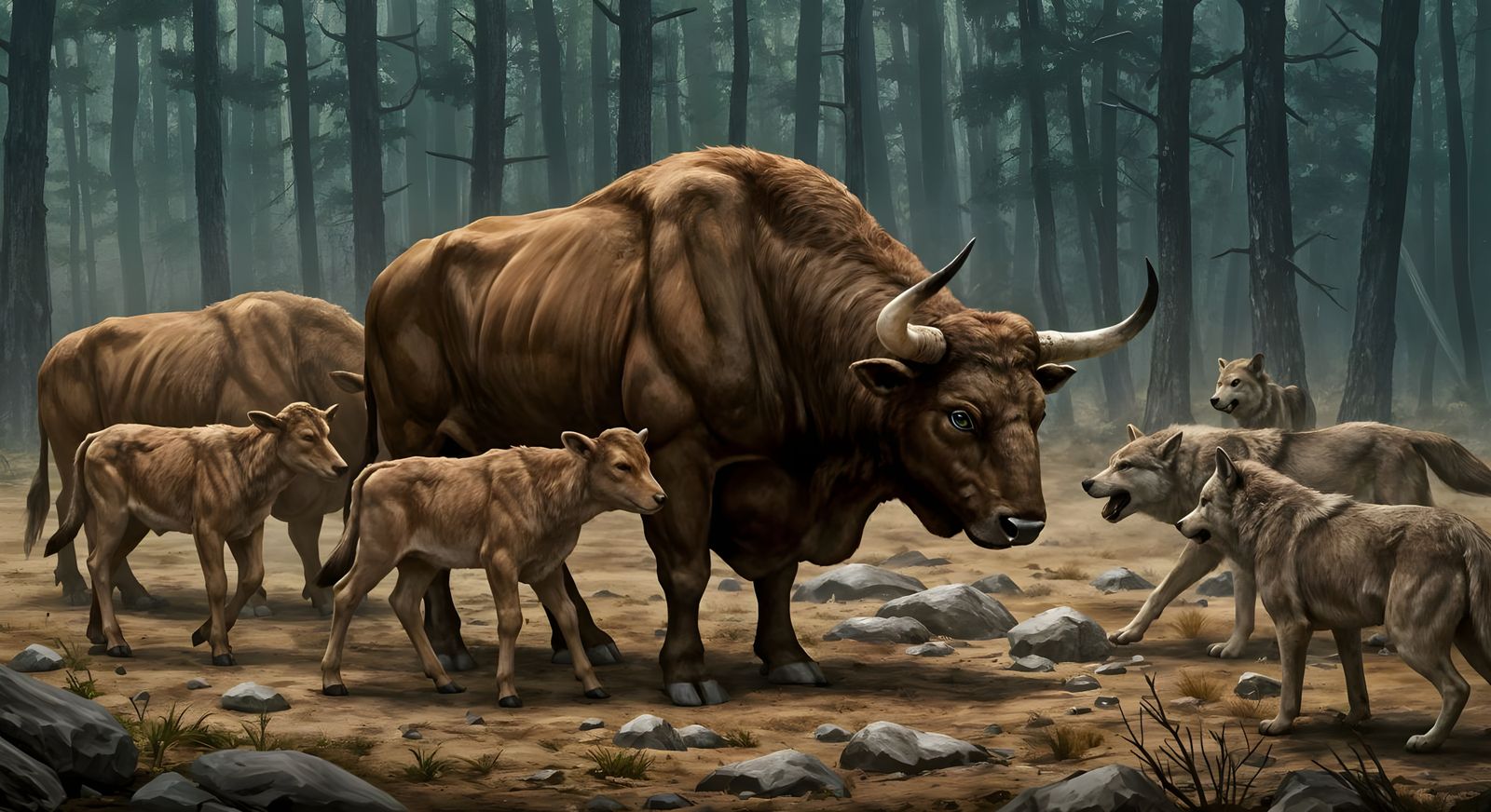 Aurochs and dire wolves
