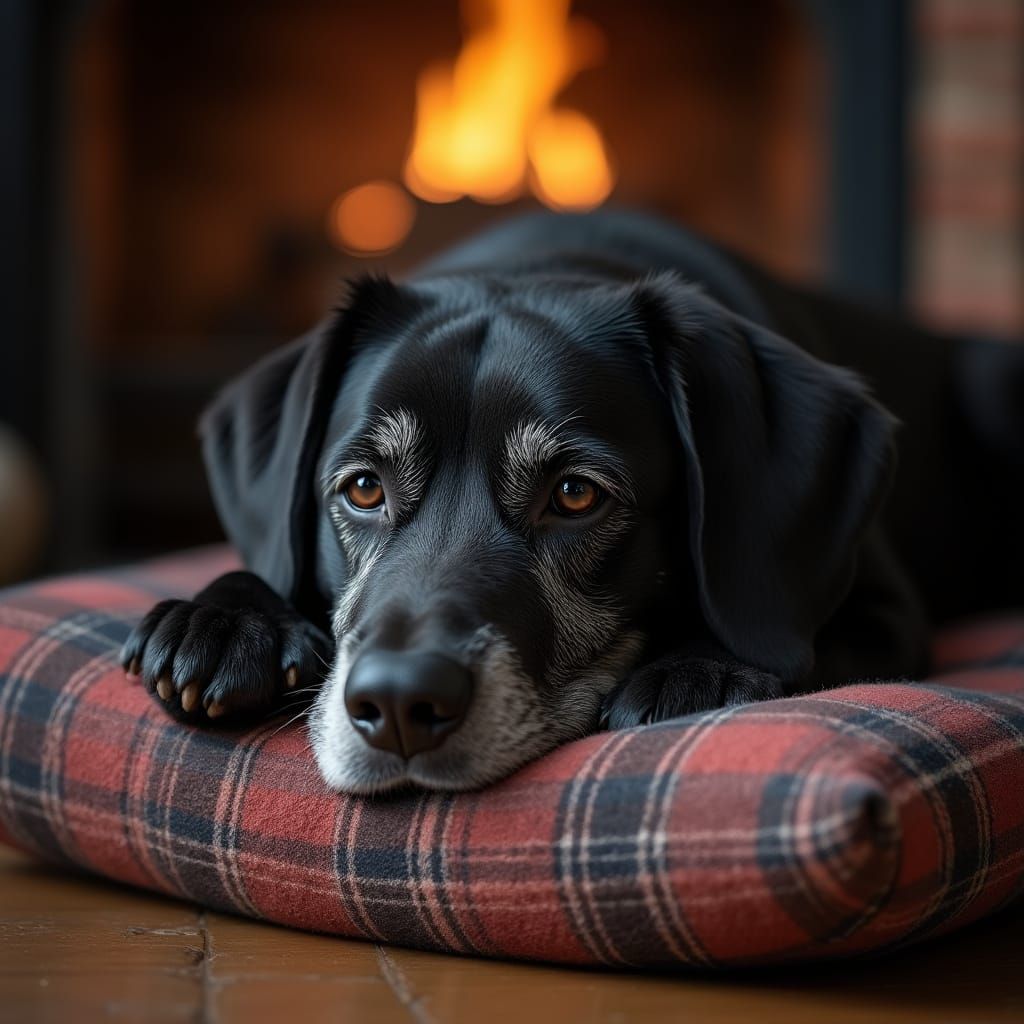 Black lab portrait  by @ArwenEvenstar