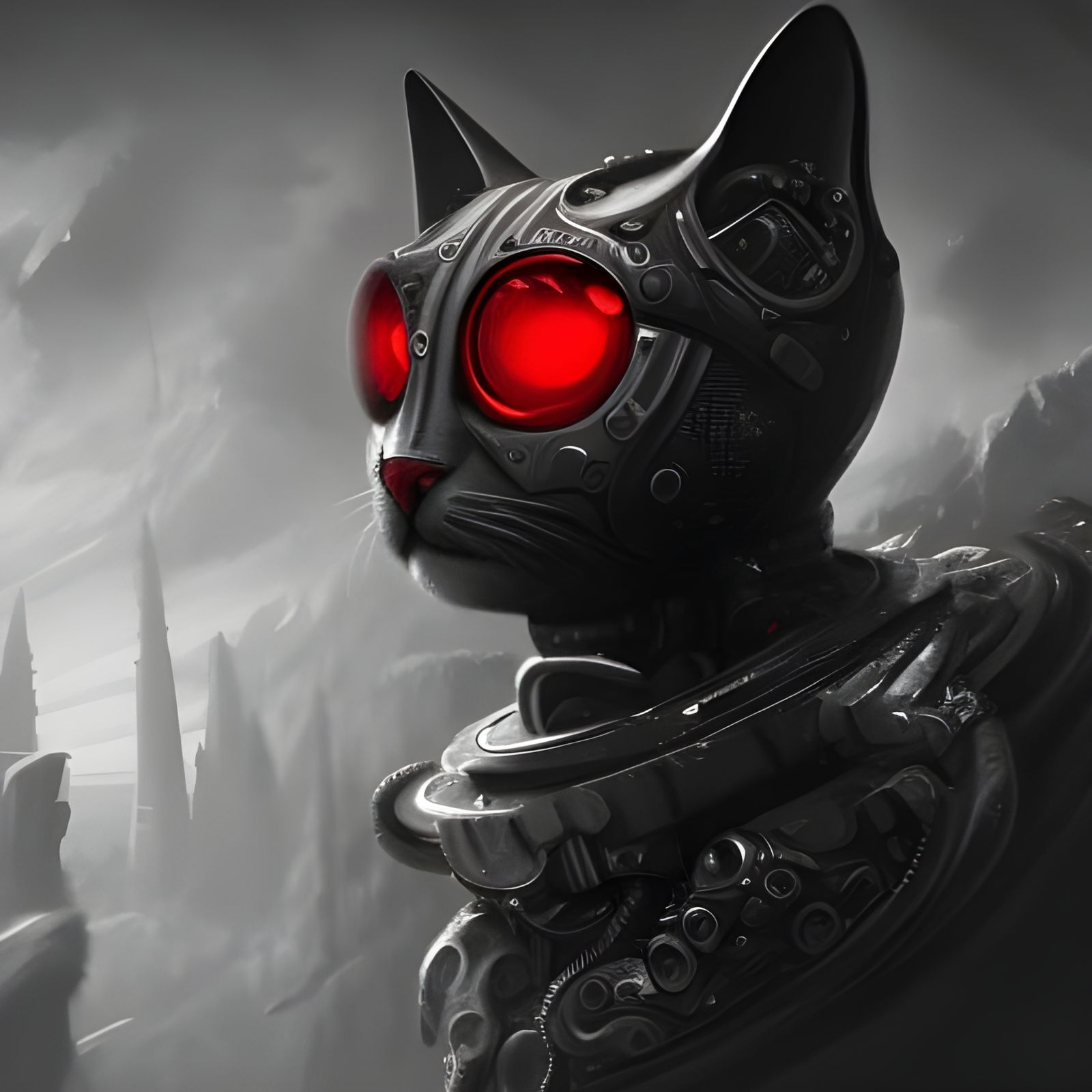 Red Robot, Cat Robot ❤️🦾  by @Rockly