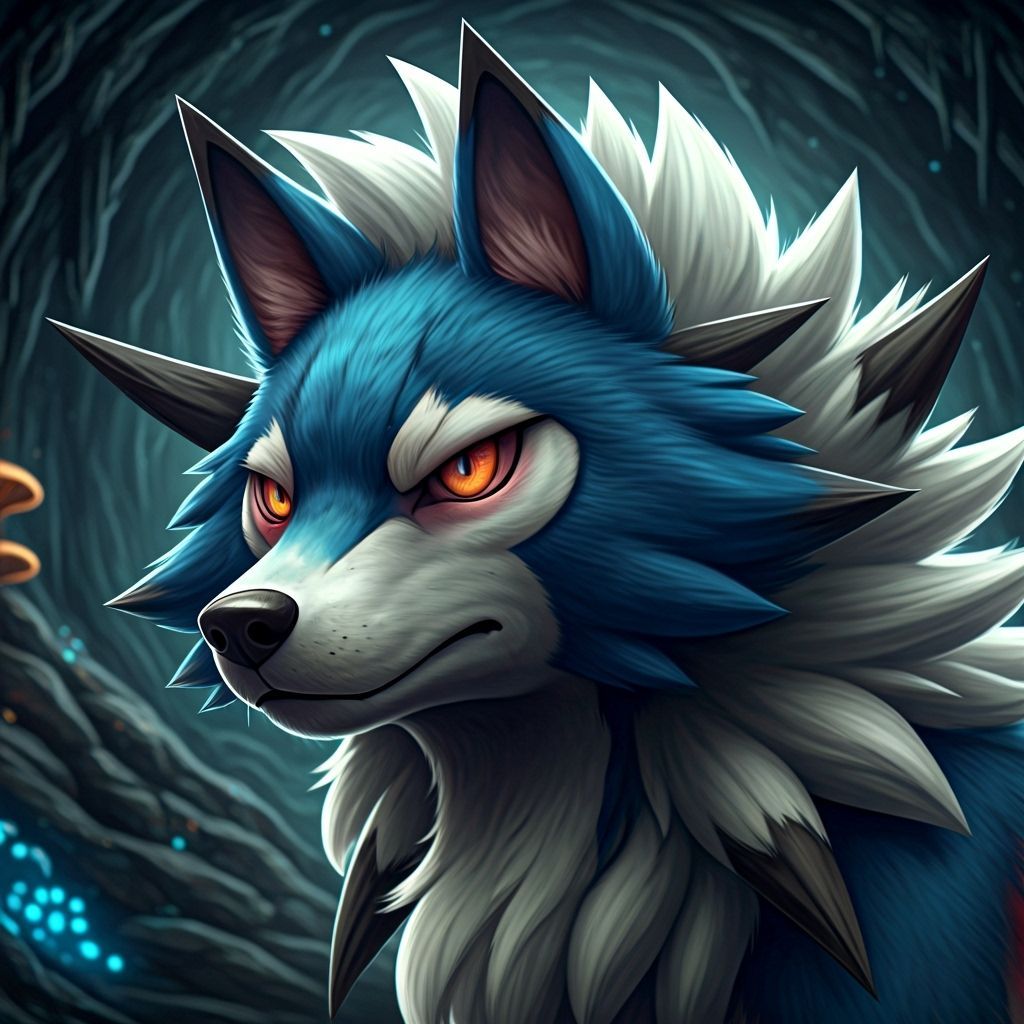 Scarred-eyed Shiny Lycanroc 