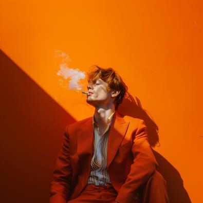Orange Smoking Man