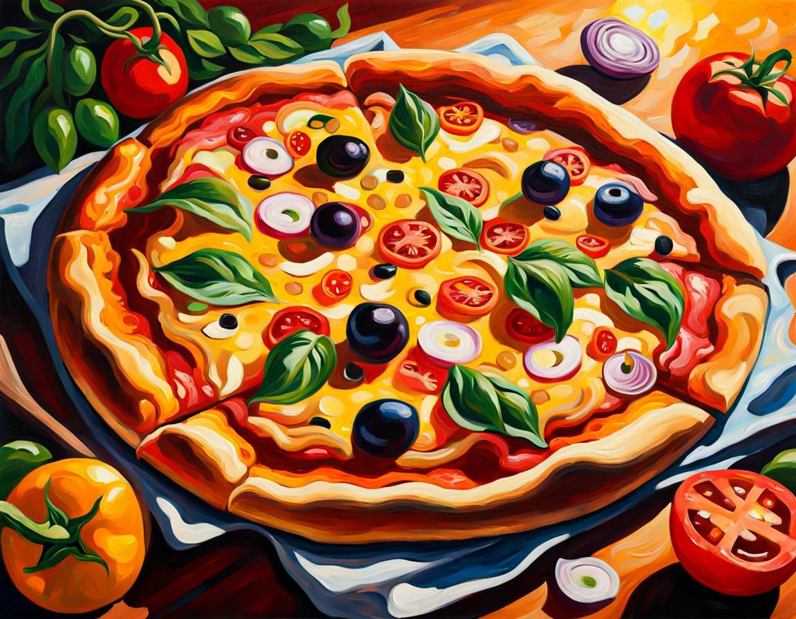 Classic Pizza Pie Ii - Ai Generated Artwork - Nightcafe Creator