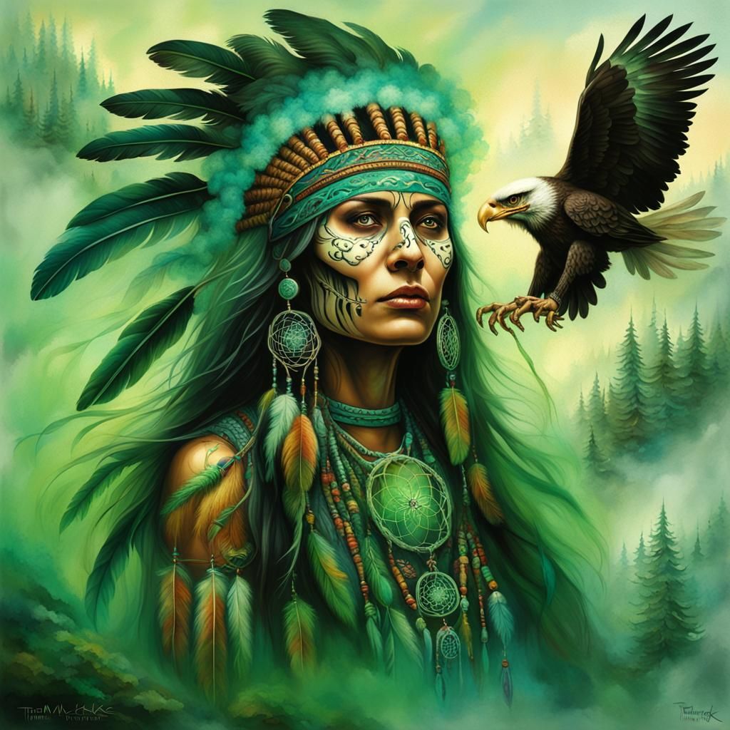 Native American Medicine Woman Ethereal Fantasy