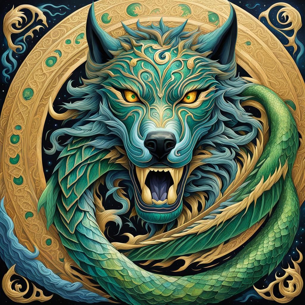 The world serpent Fenrir,Loki's pet! - AI Generated Artwork - NightCafe ...