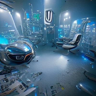 Year 3000 cyber world in space
