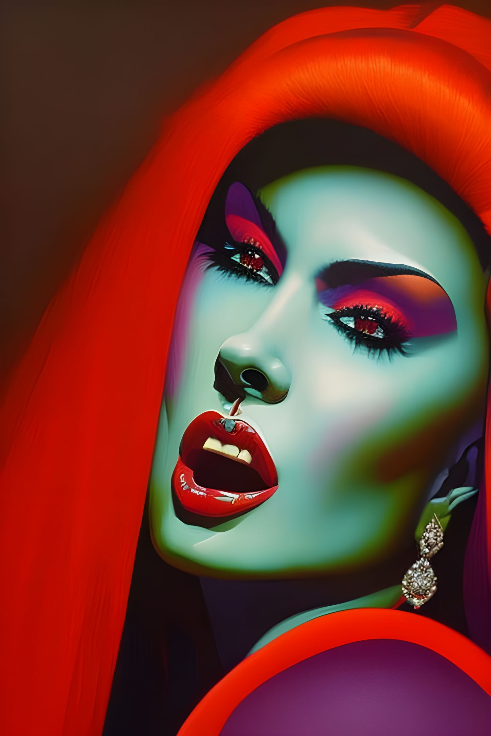 Green Woman 3 AI Generated Artwork NightCafe Creator