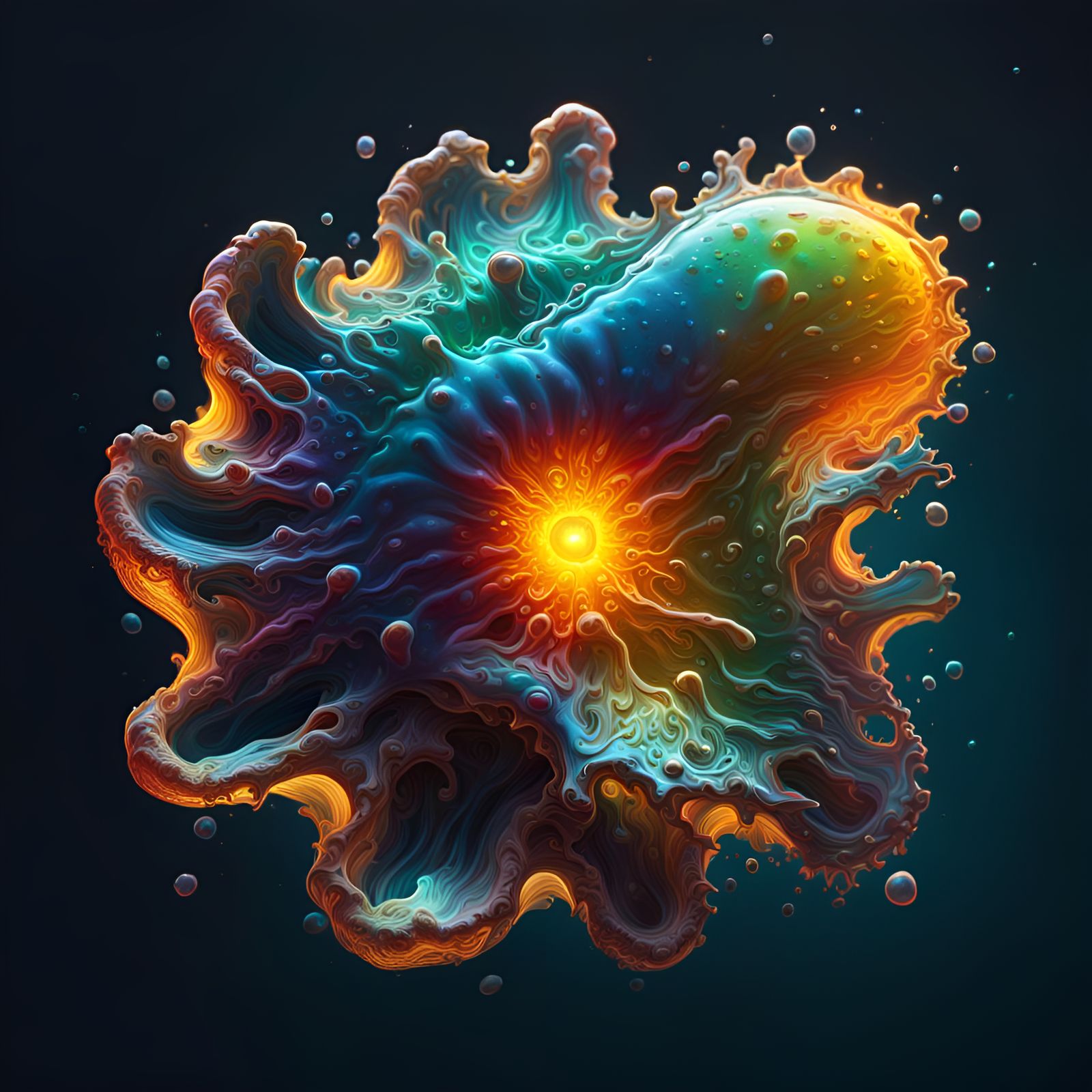 Glowing amoeba  by @jnm