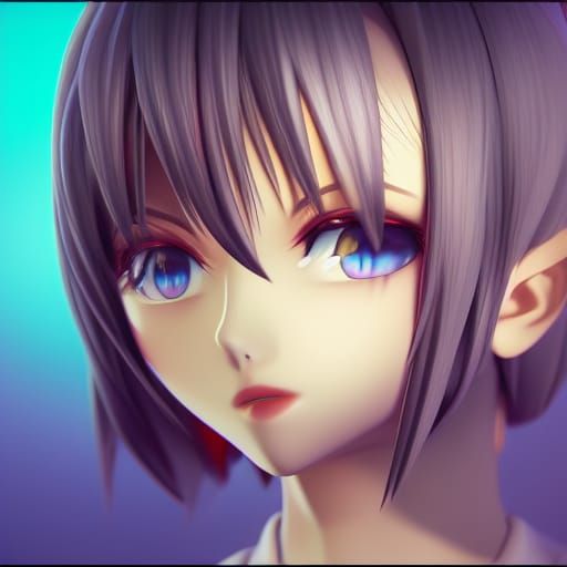 Render a V-tuber character Behance HD beautiful 8k resolutio...