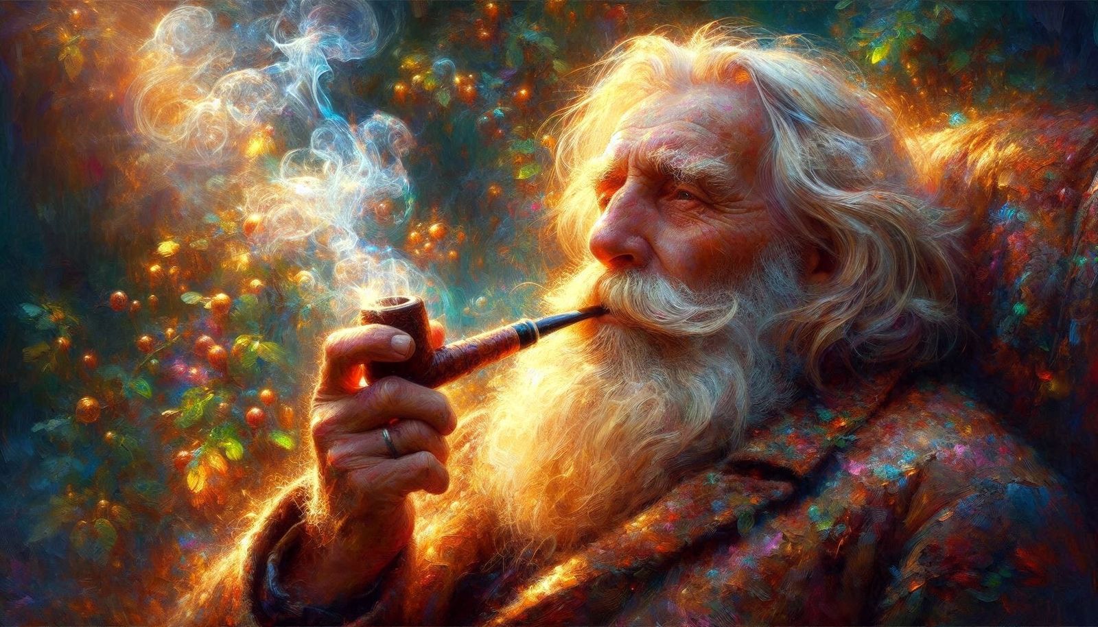 The smoking old man