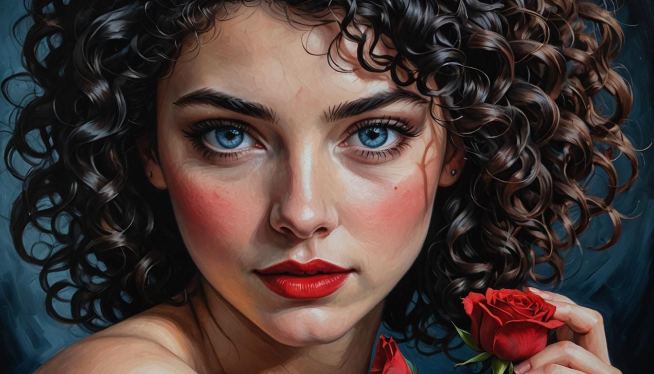 Woman with a rose