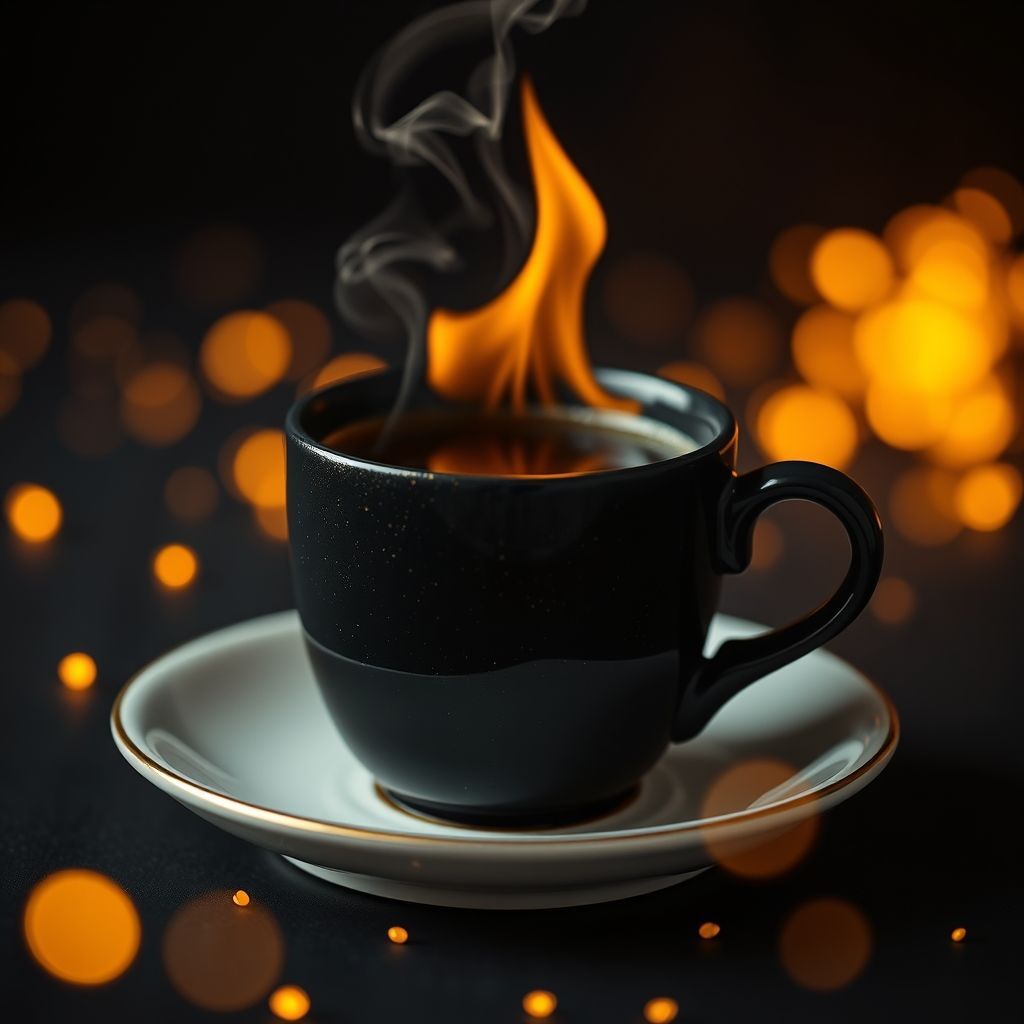 A close-up of a cup of coffee