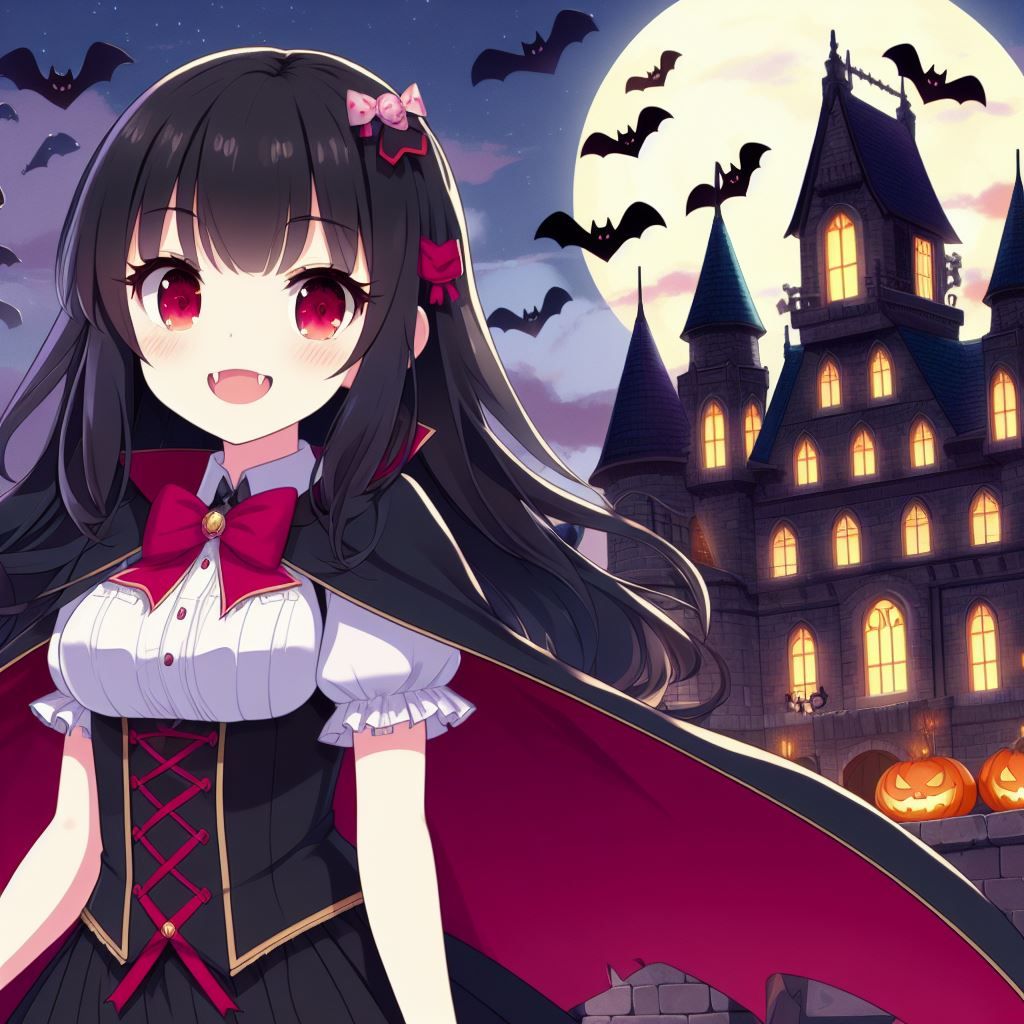 Cute Vampire Moon