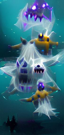 Shattered underwater beast meets a ghostly force