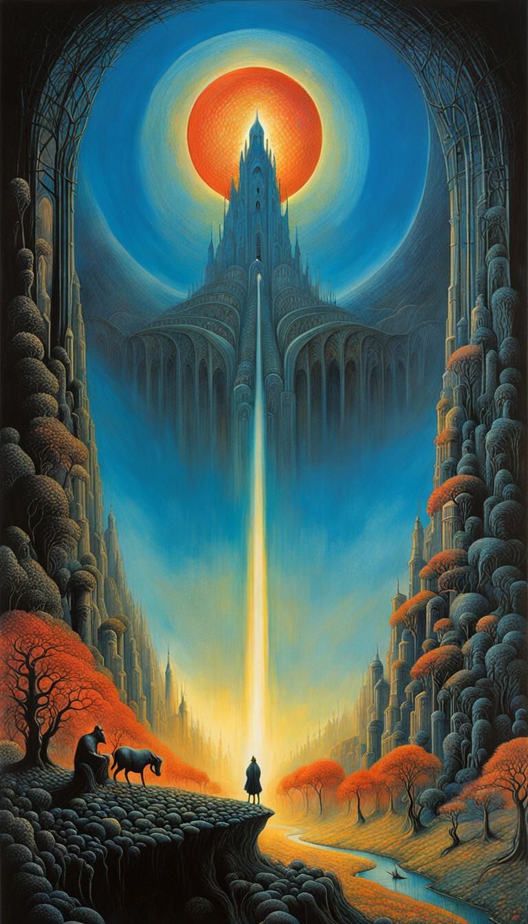 Dust Beyond Eden ., artwork by Zdzislaw Beksinski, Gerald Sc...