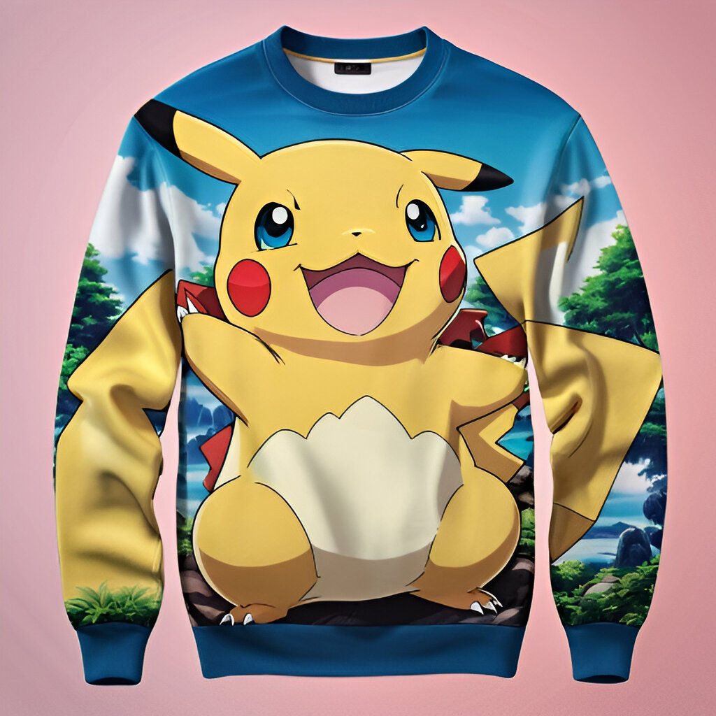 Pikachu sweater and hoodie
