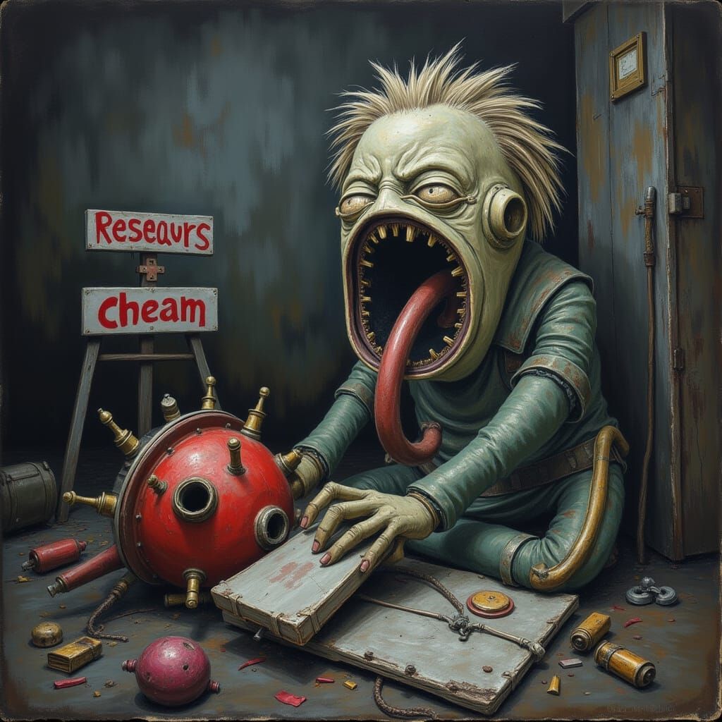 unnaturally creepy text, (Text: "DysTurbd ChaWx") <lora:DysTurbd ChaWx:0.6>.