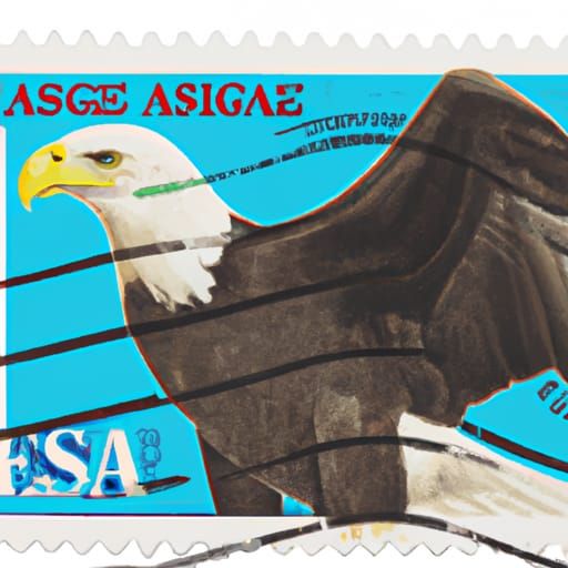 bald eagle postage stamp - AI Generated Artwork - NightCafe Creator