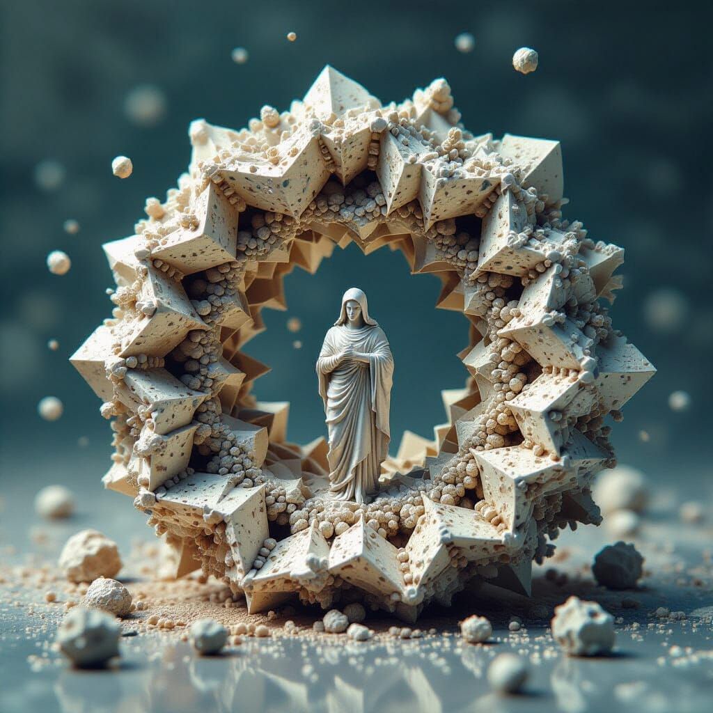 Complex geometric three dimensional shapes ferrofluid alnico magnets disrupt creation adding recursive ...  by @Sun Catcher