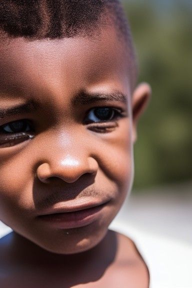 Black boy talking to god