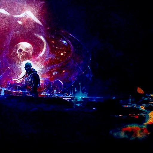the Music of Gunshots 8k resolution holographic astral cosmi...